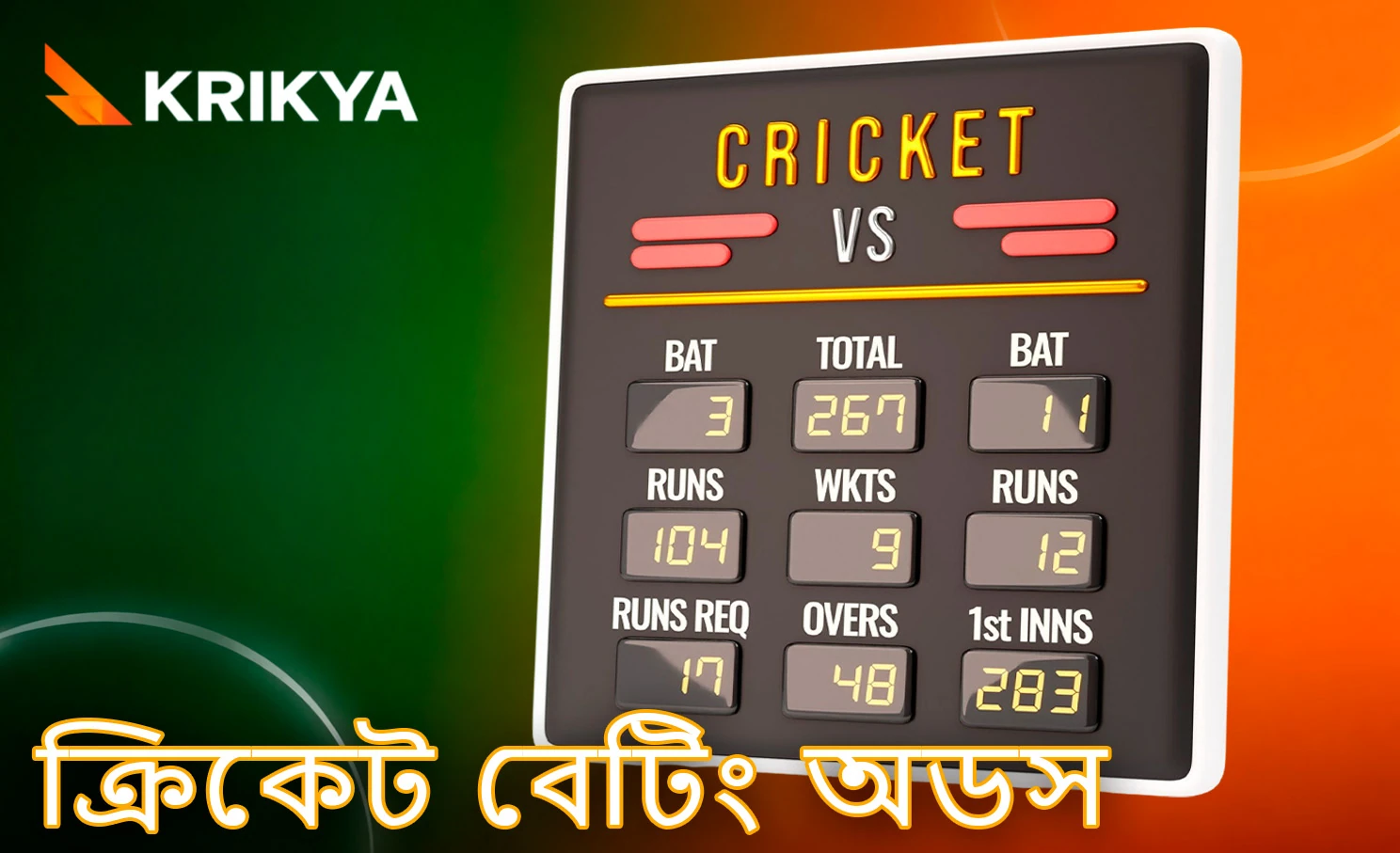 ক্রিকেট ম্যাচের জয়ের সম্ভাবনার হার