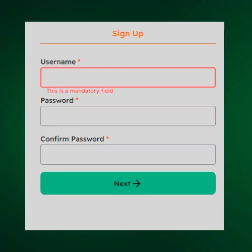 Fill in the fields for Krikya registration